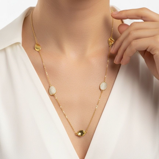 Collier Goutte d'Or - acier inoxydable