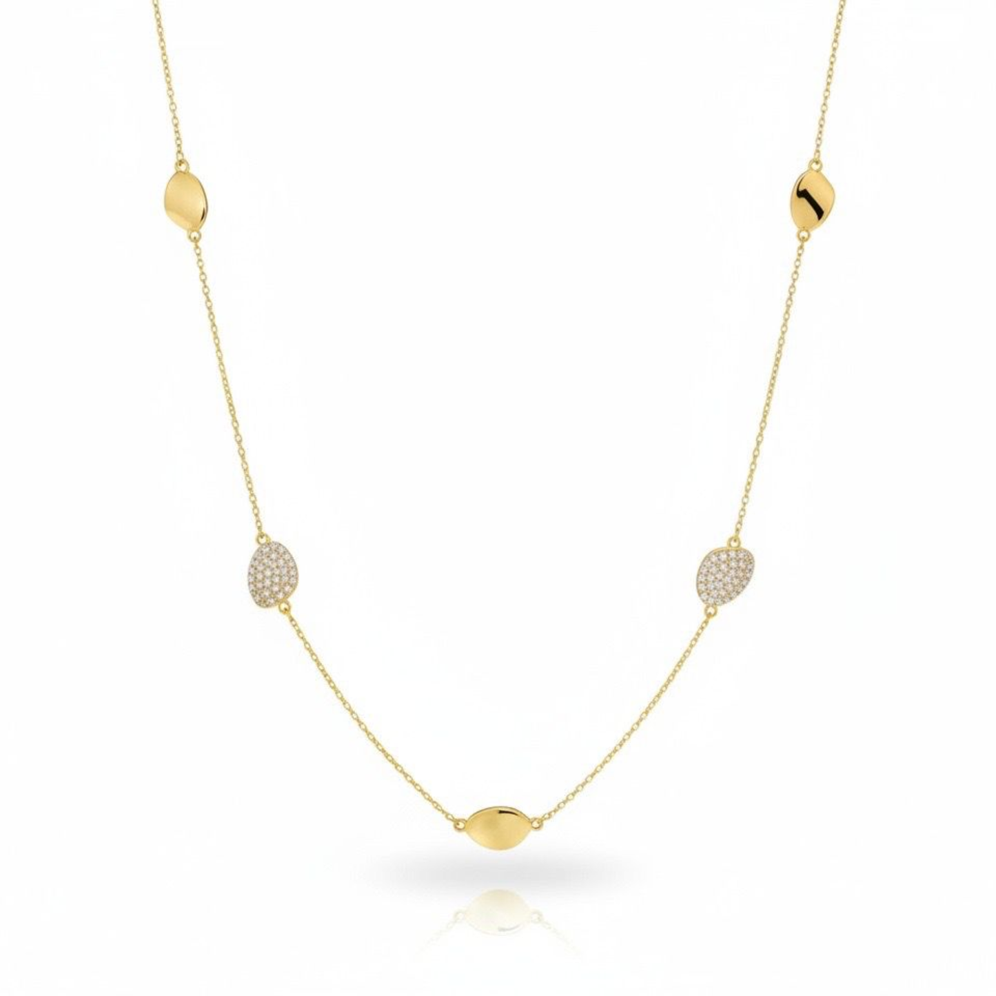 Gold Drop Necklace - Stainless Steel