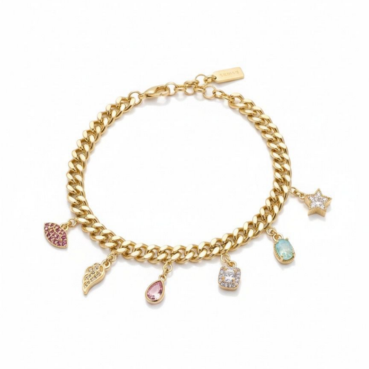 Gourmette Ange B - acier inoxydable