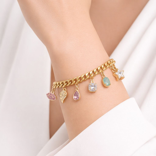 Gourmette Ange B - acier inoxydable