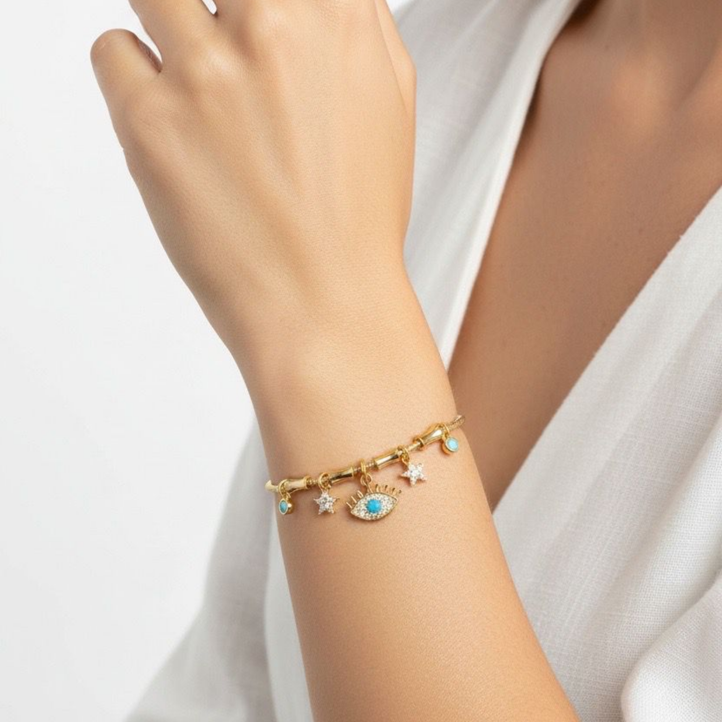 Bracelet Oeil protecteur - acier inoxydable