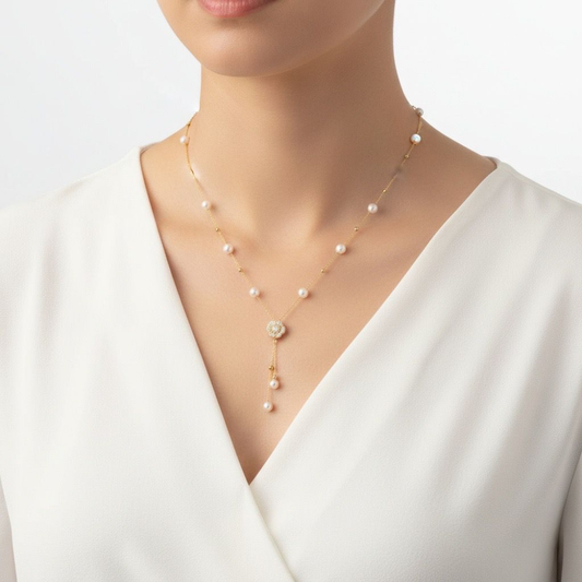 collier Y Saliha - acier inoxydable