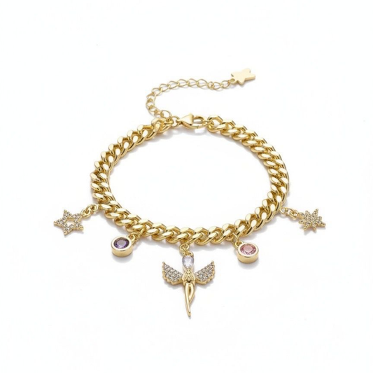 Gourmette Ange A - acier inoxydable