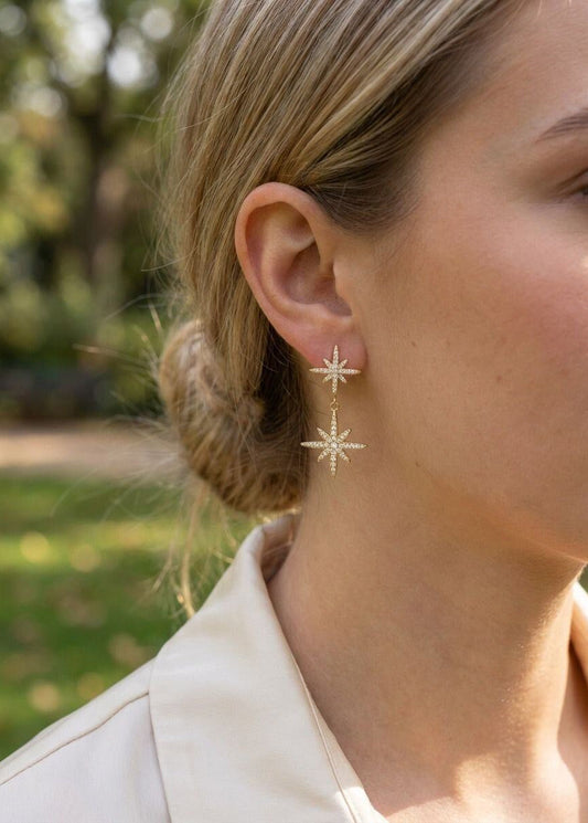 Boucle d’oreille Azur - acier inoxydable ￼