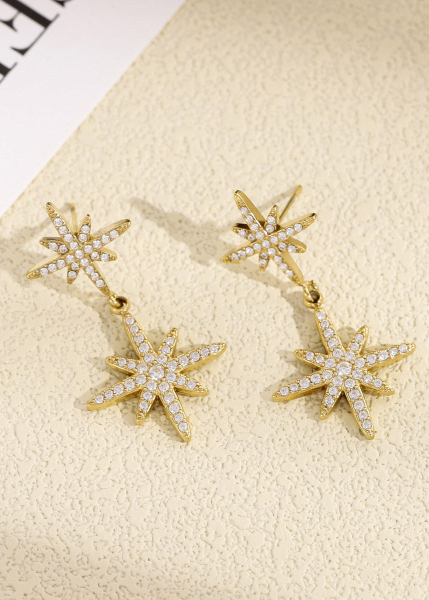 Boucle d’oreille Azur - acier inoxydable ￼