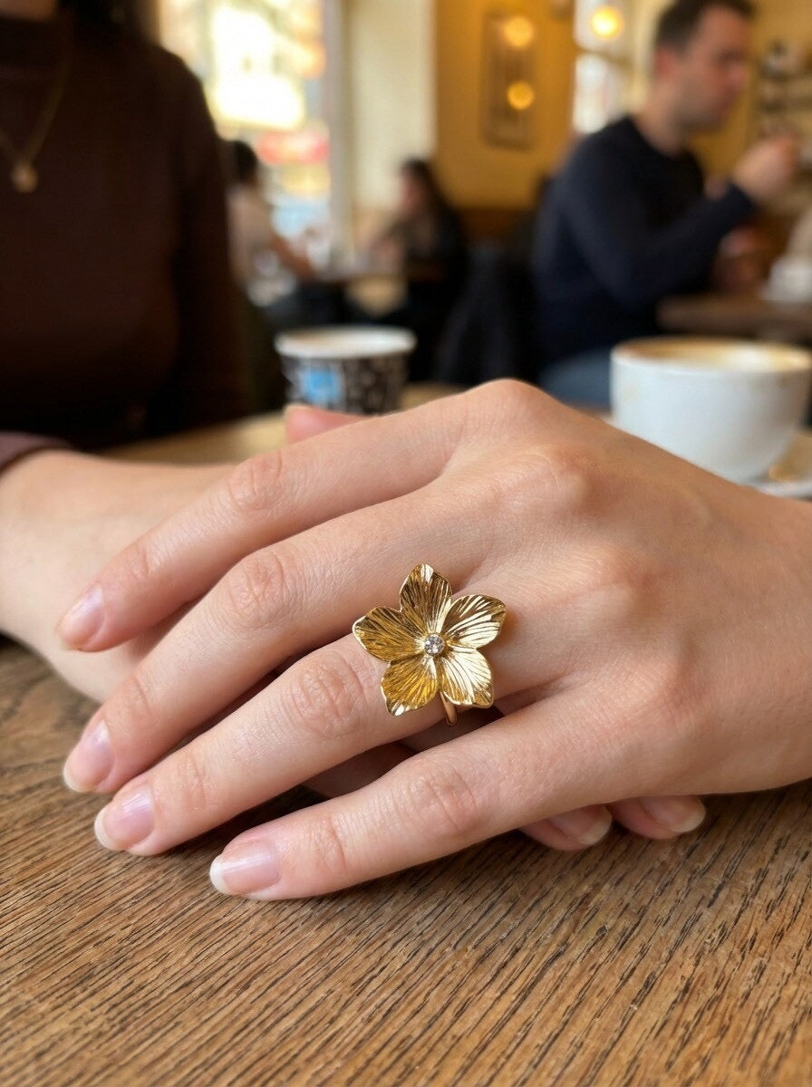 La bague Perla- acier inoxydable