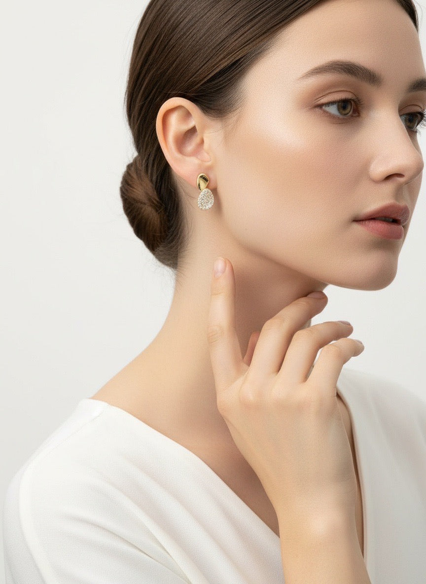 Les Boucles Goutte d’Or- acier inoxydable